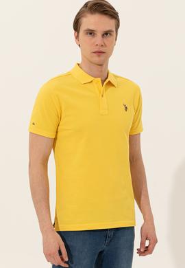 Erkek Açık Sarı Polo Yaka T-Shirt Basic - 50248556013