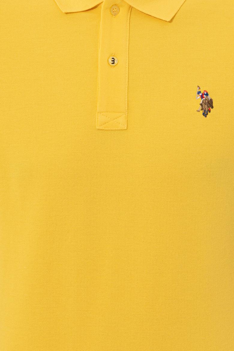 Erkek Açık Sarı Polo Yaka T-Shirt Basic - 50248556013