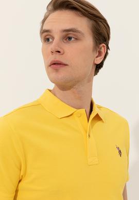 Erkek Açık Sarı Polo Yaka T-Shirt Basic - 50248556013