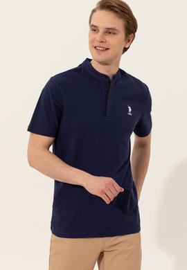 Erkek Lacivert Hakim Yaka Tişört - 50246102016