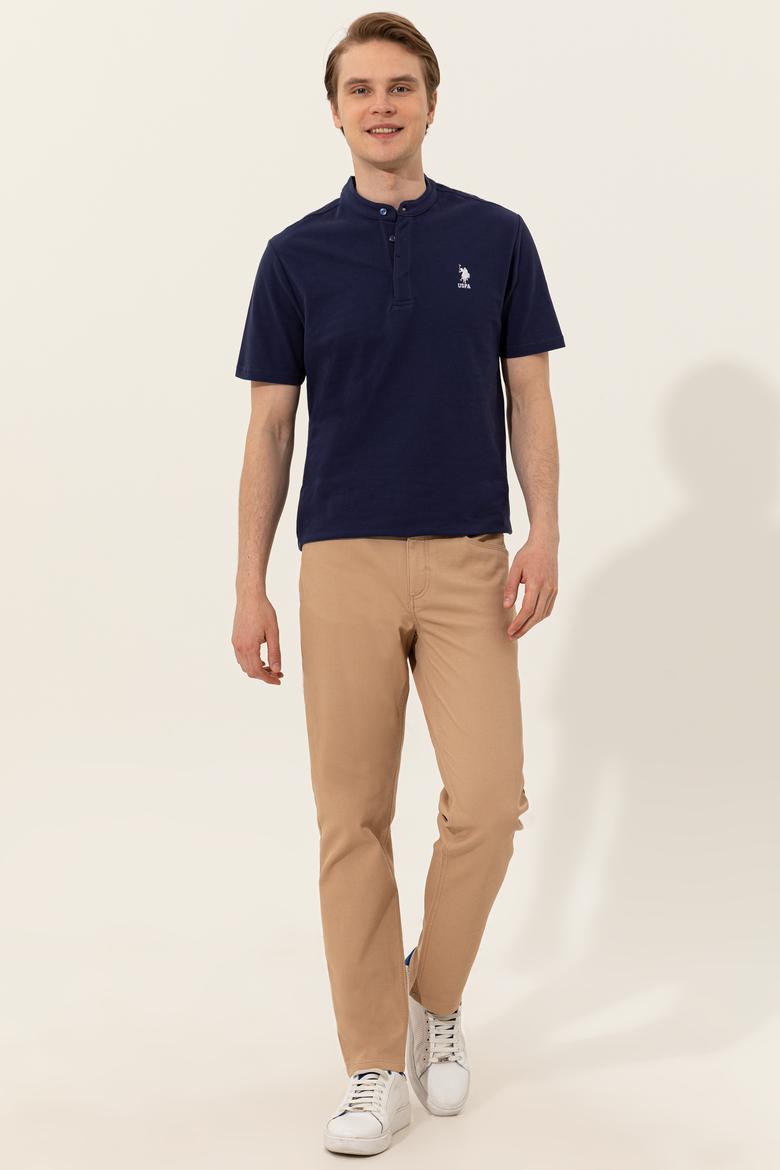 Erkek Lacivert Hakim Yaka Tişört - 50246102016