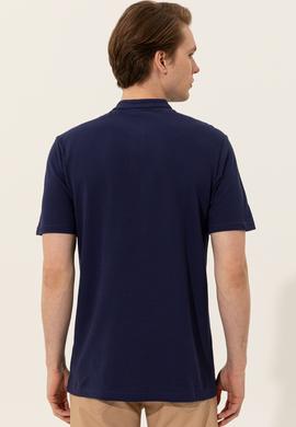 Erkek Lacivert Hakim Yaka Tişört - 50246102016