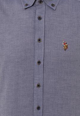 Erkek Lacivert Uzun Kollu Basic Gömlek - 50246368027