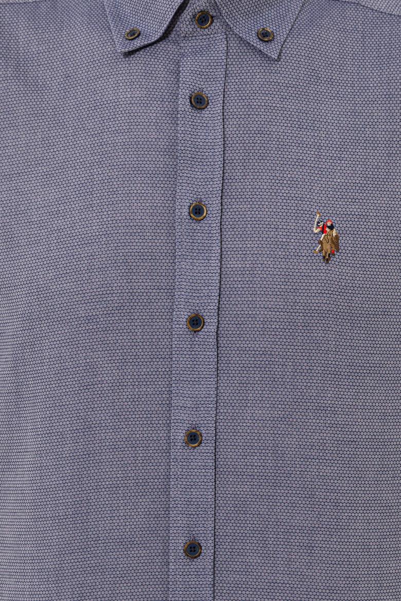 Erkek Lacivert Uzun Kollu Basic Gömlek - 50246368027