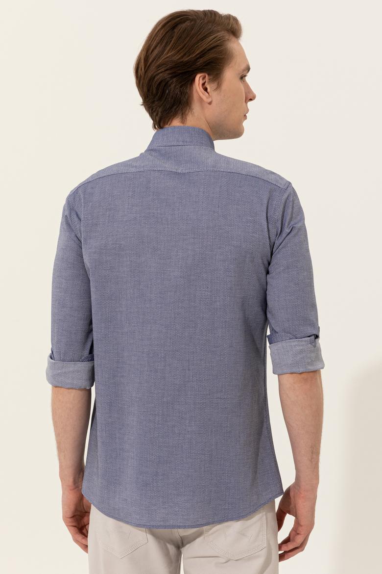 Erkek Lacivert Uzun Kollu Basic Gömlek - 50246368027