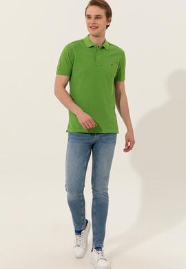 Erkek Yeşil Basic Tişört - 50248556040