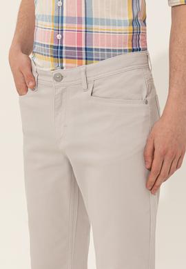 Erkek Açık Gri Kanvas Pantolon - 50246110029