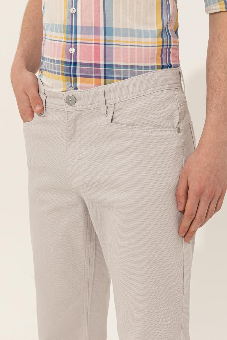 Erkek Açık Gri Kanvas Pantolon - 50246110029