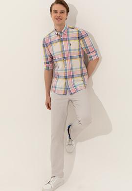 Erkek Açık Gri Kanvas Pantolon - 50246110029