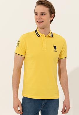 Erkek Açık Sarı Basic Polo Yaka Tişört - 50249145009