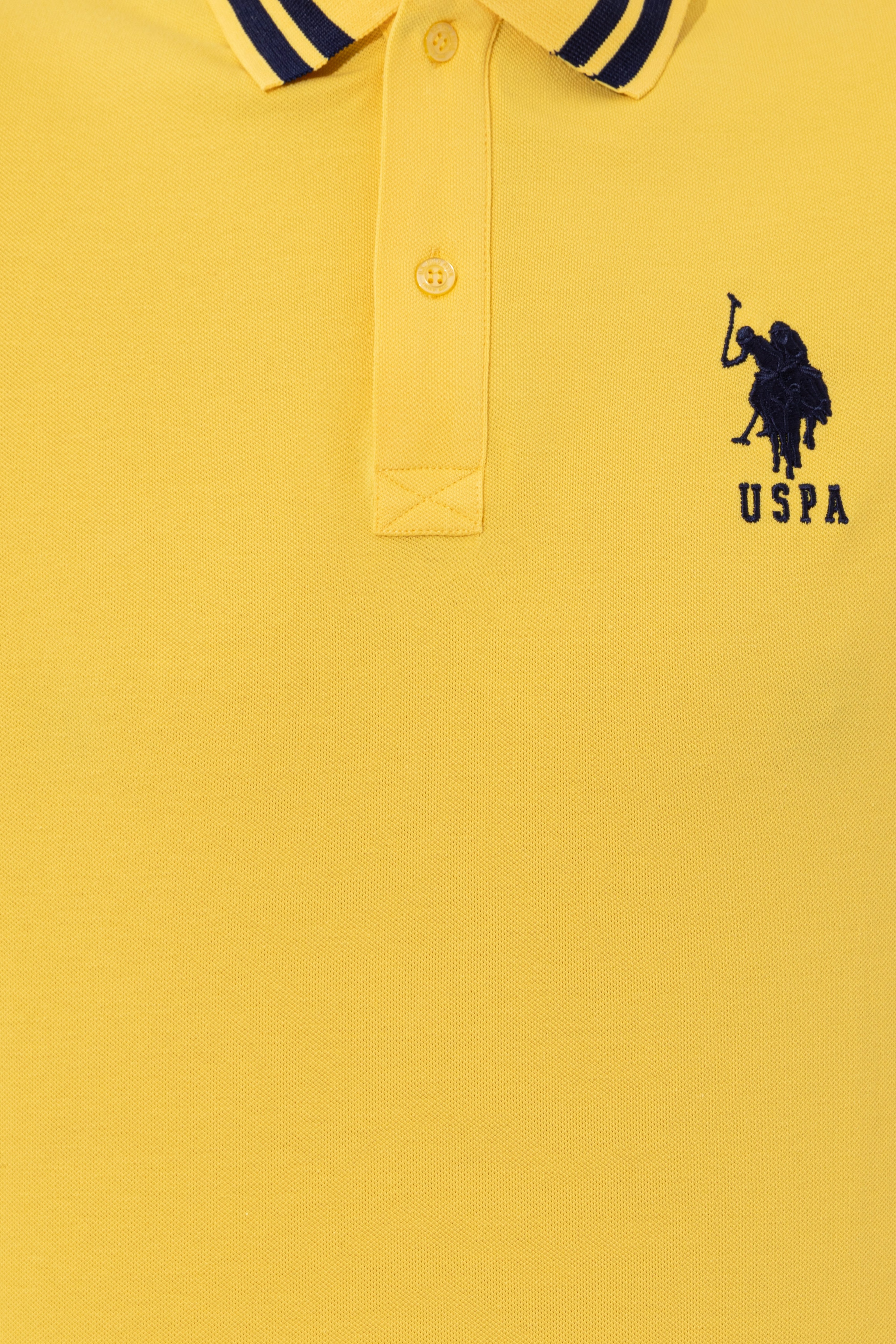 Erkek Açık Sarı Basic Polo Yaka Tişört