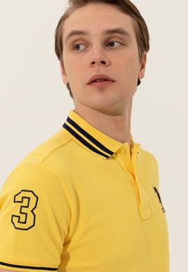 Erkek Açık Sarı Basic Polo Yaka Tişört - 50249145009