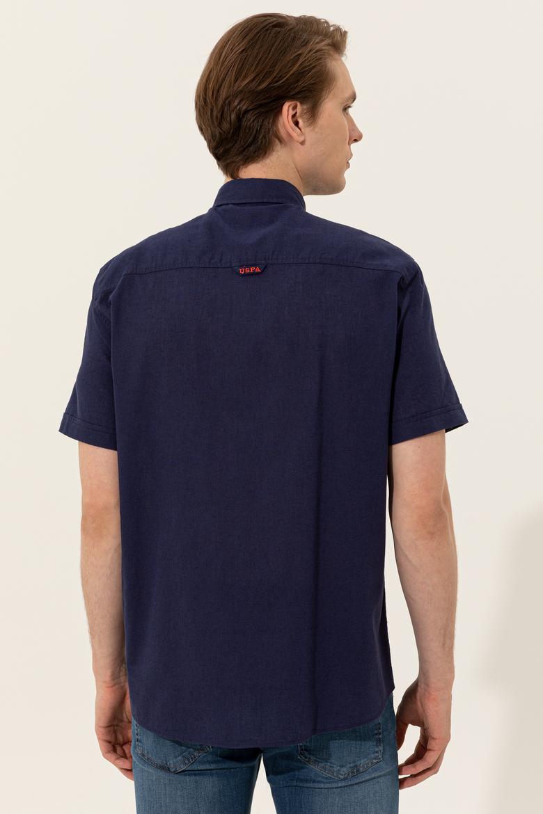 Erkek Lacivert Kısa Kollu Gömlek - 50249523038