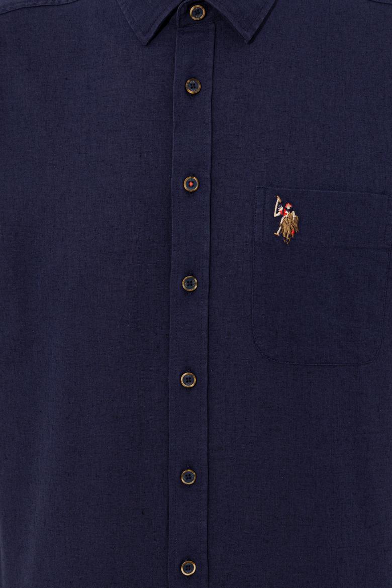 Erkek Lacivert Kısa Kollu Gömlek - 50249523038