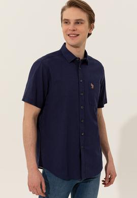 Erkek Lacivert Kısa Kollu Gömlek - 50249523038
