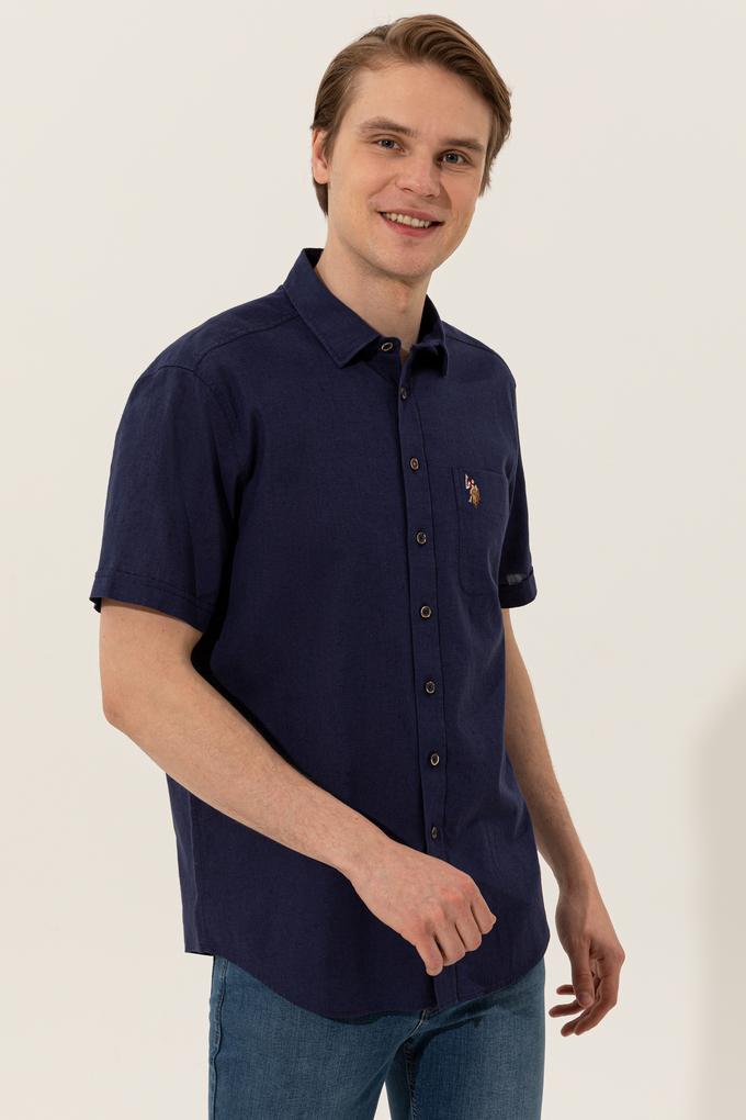 Erkek Lacivert Kısa Kollu Gömlek