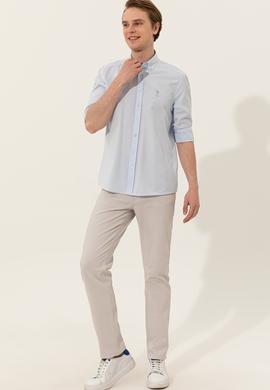 Erkek Açık Mavi Uzun Kollu Basic Gömlek - 50249489006