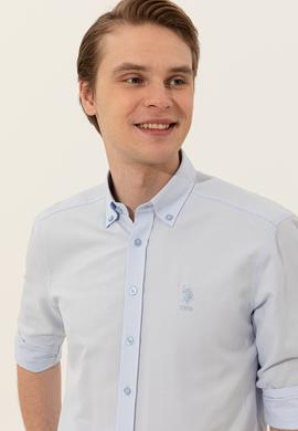 Erkek Açık Mavi Uzun Kollu Basic Gömlek - 50249489006