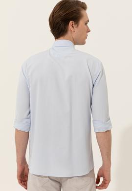 Erkek Açık Mavi Uzun Kollu Basic Gömlek - 50249489006