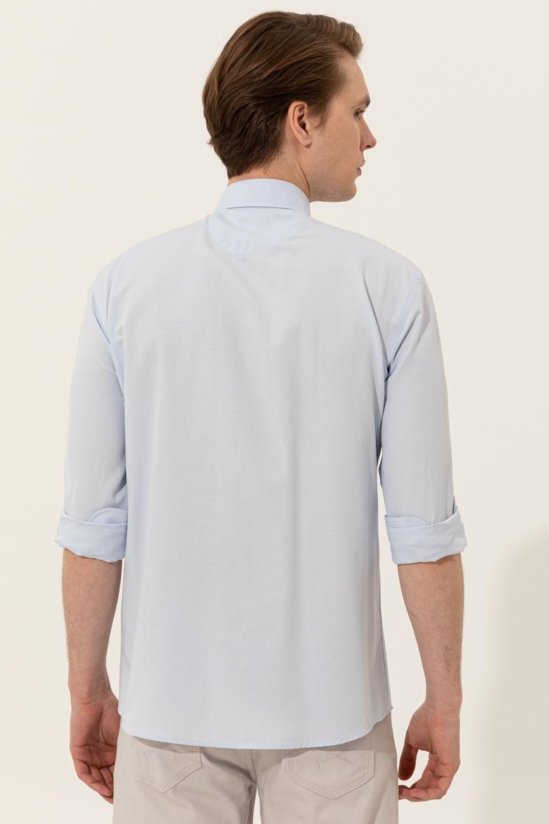 Erkek Açık Mavi Uzun Kollu Basic Gömlek - 50249489006