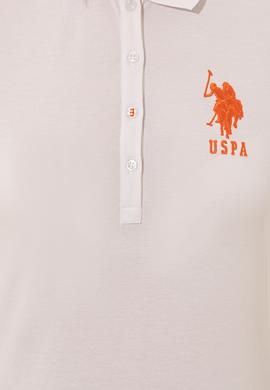 Kadın Beyaz Polo Yaka Basic Tişört - 50248991009