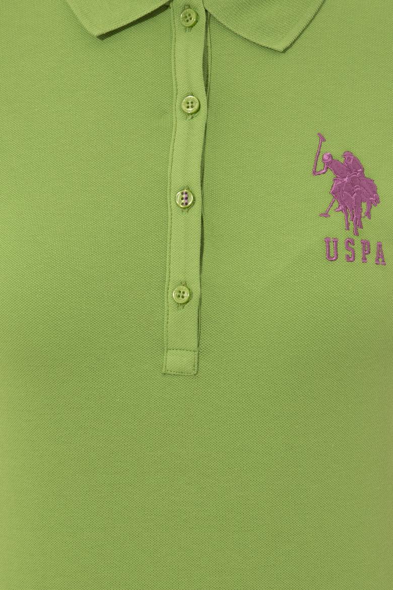 Kadın Yeşil Basic Polo Yaka Tişört - 50248991022