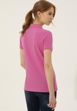 Kadın Pembe Basic Polo Yaka Tişört - 50246272130