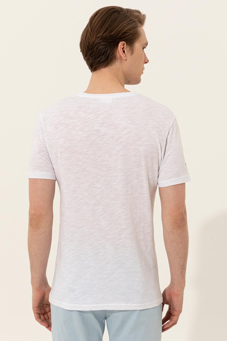 Erkek Beyaz Basic Tişört - 50249151007