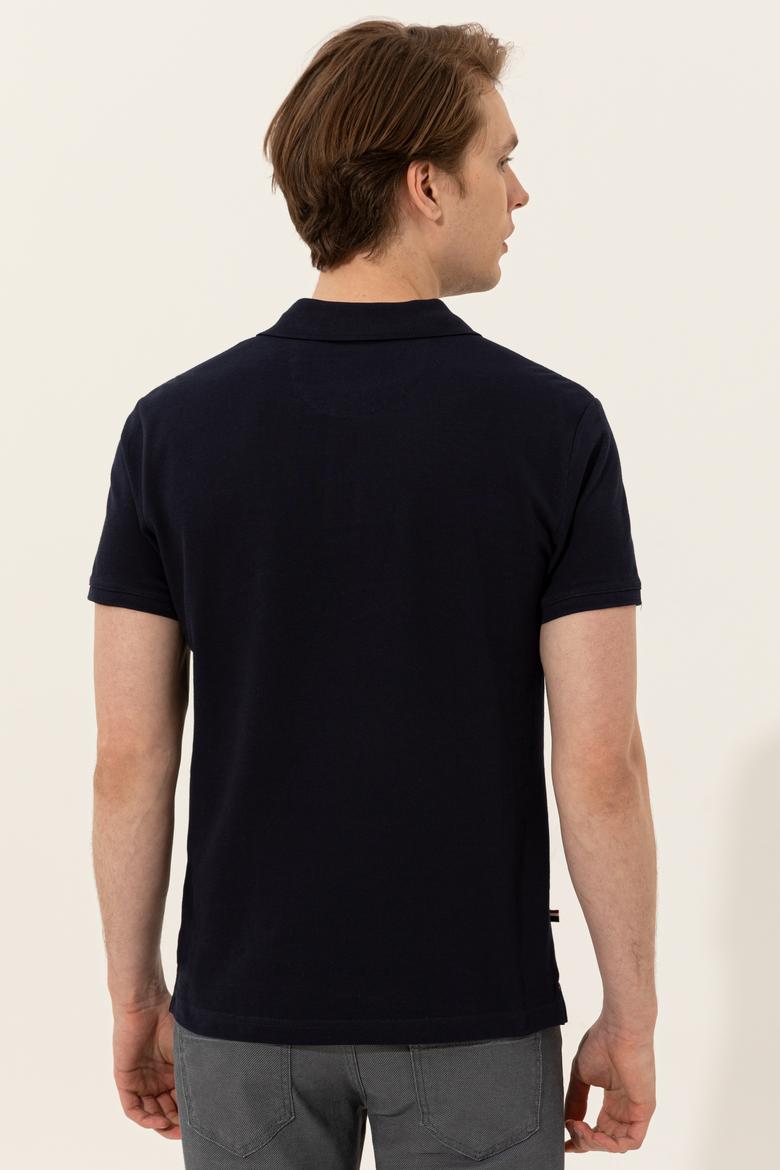 Erkek Koyu Lacivert Basic Tişört - 50249153300