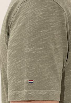 Erkek Koyu Haki Basic Tişört - 50246848098