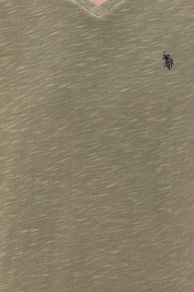 Erkek Koyu Haki Basic Tişört - 50246848098