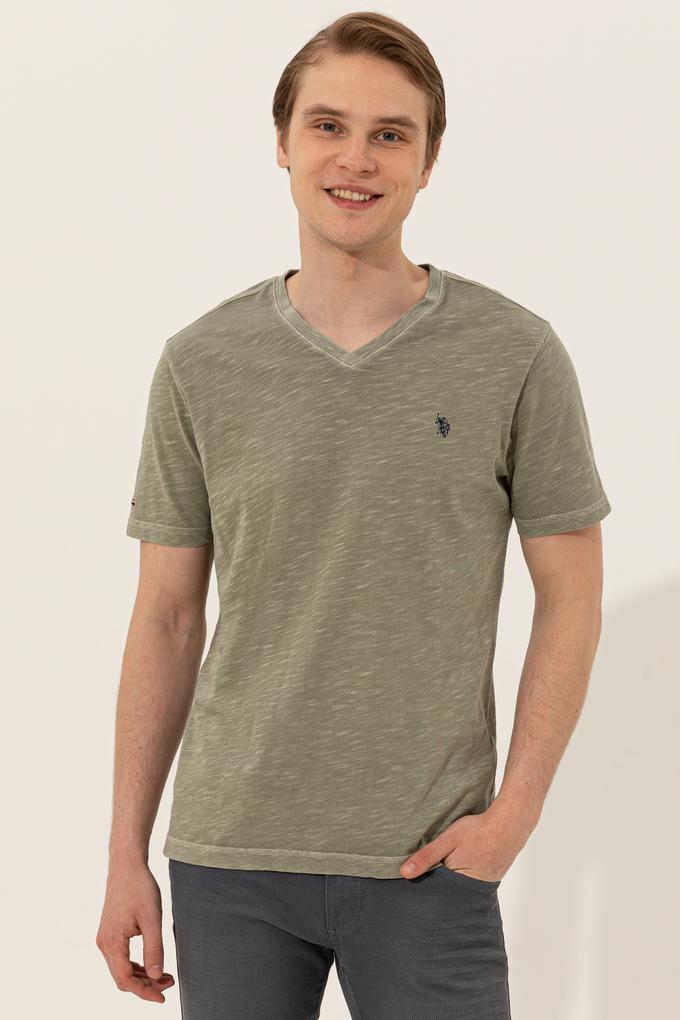 Erkek Koyu Haki Basic Tişört