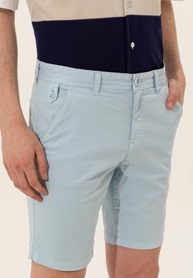 Erkek Açık Mavi Dokuma Şort - 50246116002