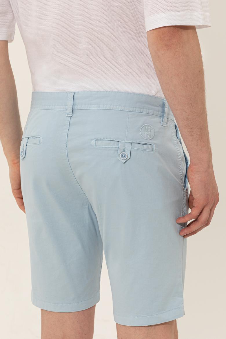 Erkek Açık Mavi Dokuma Şort - 50246116002