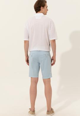 Erkek Açık Mavi Dokuma Şort - 50246116002