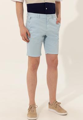 Erkek Açık Mavi Dokuma Şort - 50246116002