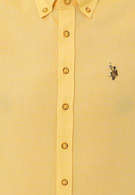 Erkek Açık Sarı Uzun Kollu Basic Gömlek - 50246368082