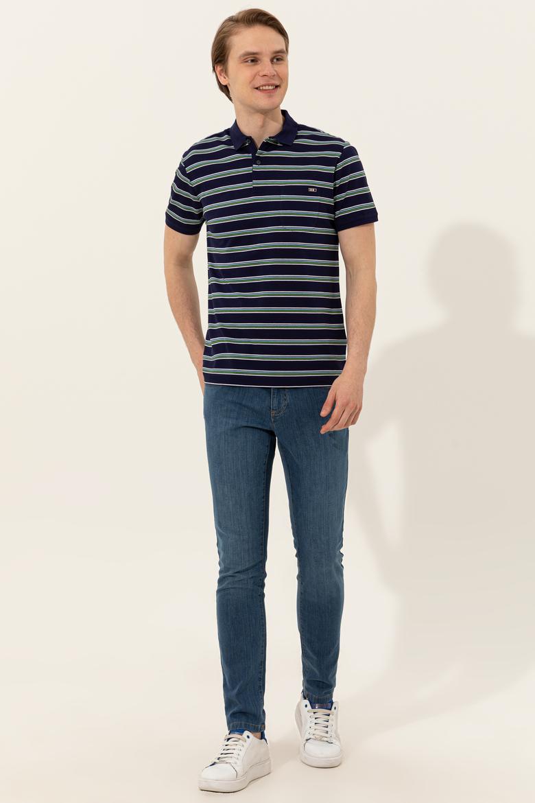 Erkek Lacivert Polo Yaka Tişört - 50249273017