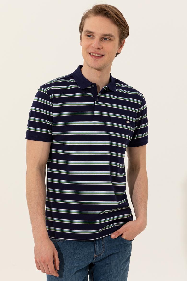 Erkek Lacivert Polo Yaka Tişört - 50249273017