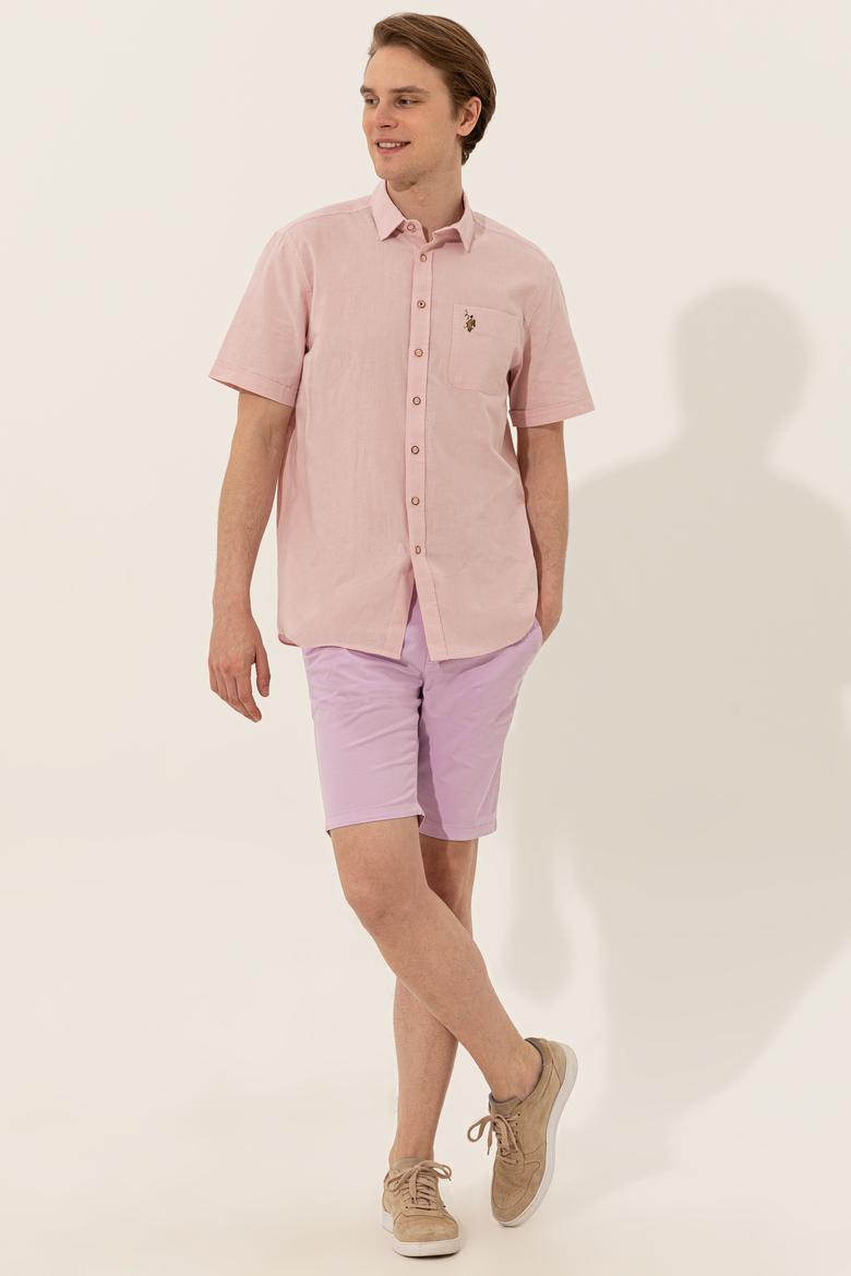 Erkek Pudra Gömlek Kısakol - 50249523053