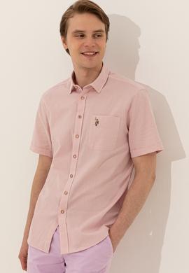 Erkek Pudra Gömlek Kısakol - 50249523053