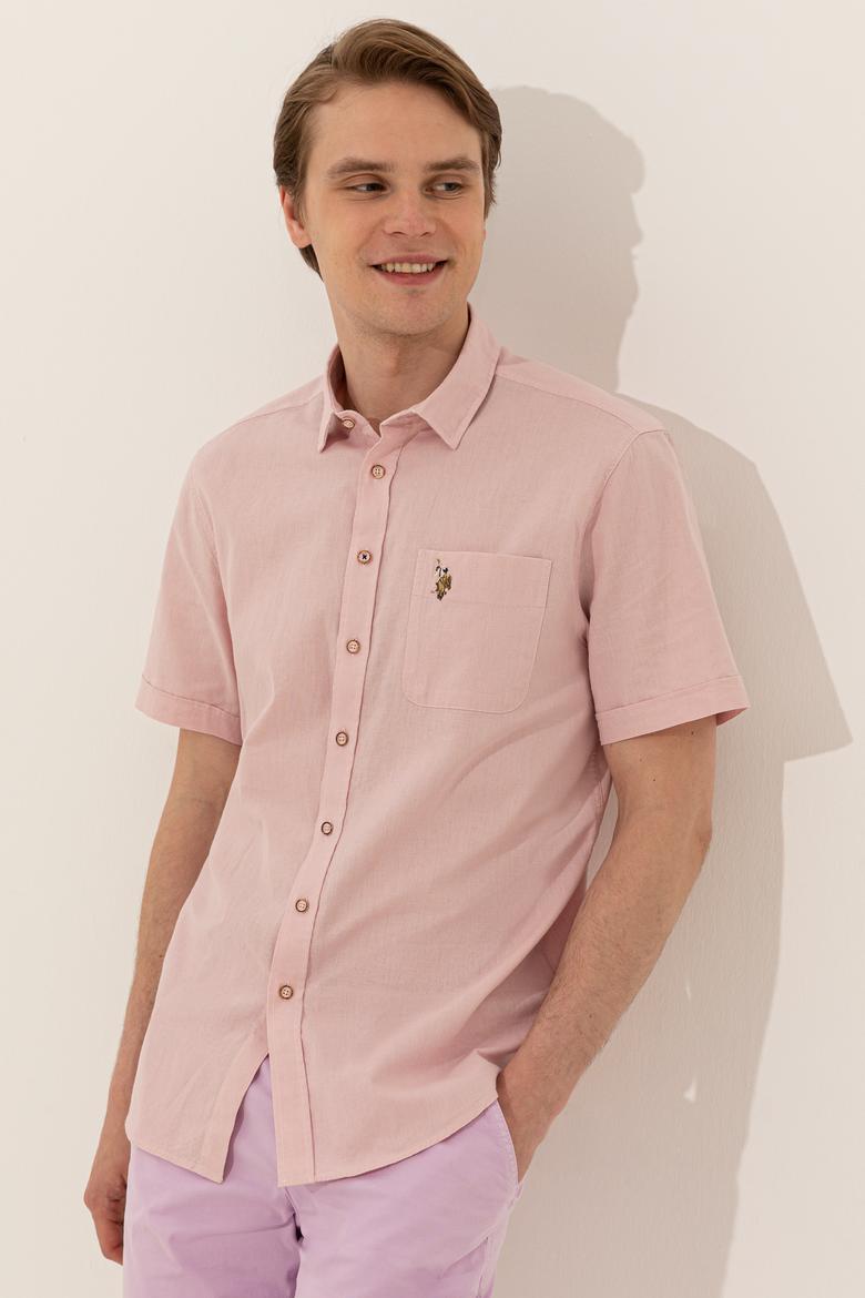 Erkek Pudra Gömlek Kısakol - 50249523053