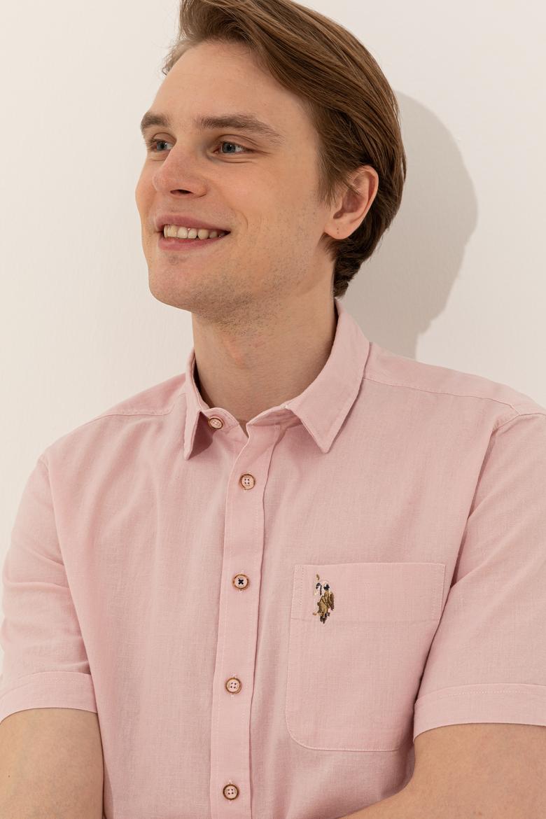 Erkek Pudra Gömlek Kısakol - 50249523053