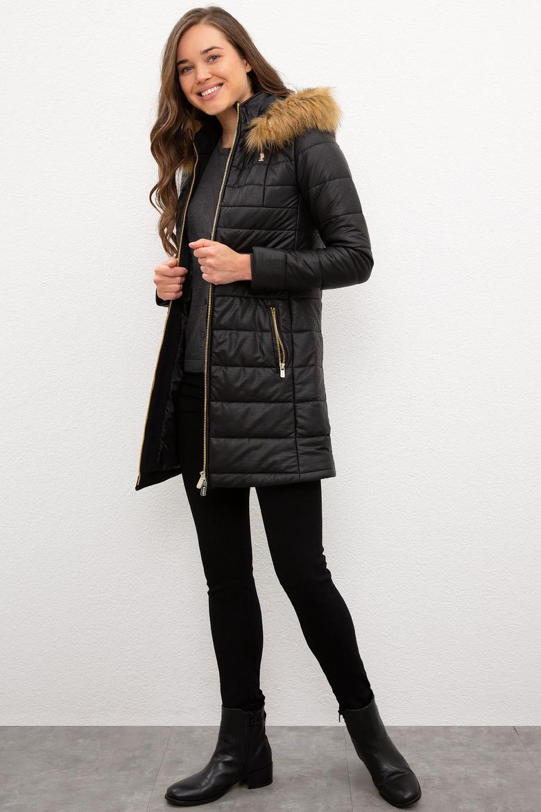 Kadın Siyah Deri Mont Kaban - 50231382001