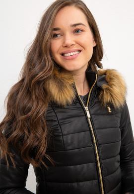 Kadın Siyah Deri Mont Kaban - 50231382001