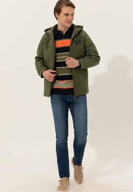 Erkek Haki Örme Hırka - 50236913035