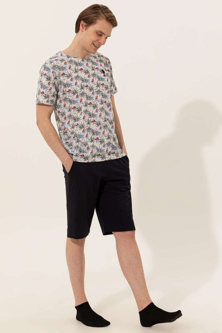 Erkek Krem Melanj Pijama Takımı - 50255892001