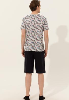 Erkek Krem Melanj Pijama Takımı - 50255892001