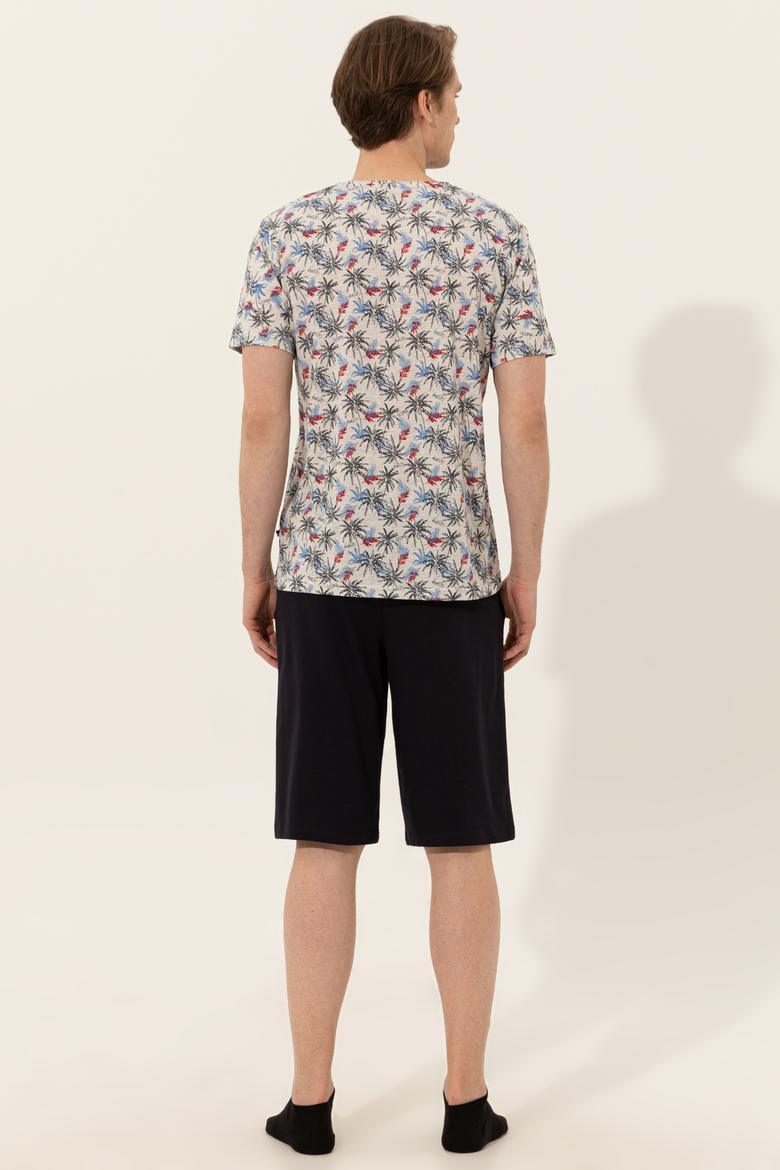 Erkek Krem Melanj Pijama Takımı - 50255892001