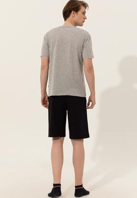 Erkek Gri Melanj Pijama Takımı - 50255893001